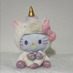 Unicorn Hello Kitty Plush with Bow